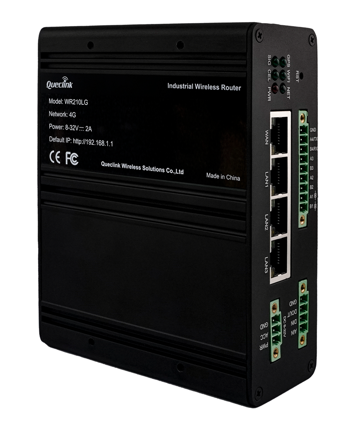 CPE industrial Queclink WR210LG con antenas GNSS y WiFi